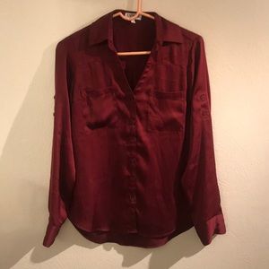 💕EXPRESS💕 Silky Red Blouse